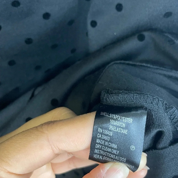 NWT $148 Tahari Women's Black Polka Dot Layered Dress Size 4 - Picture 7 of 8